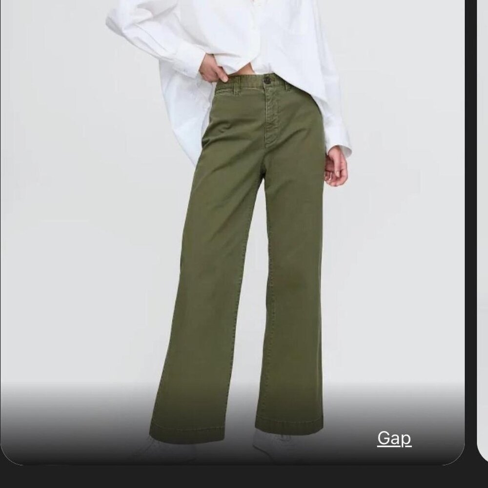 Vintage green wide leg GAP pants